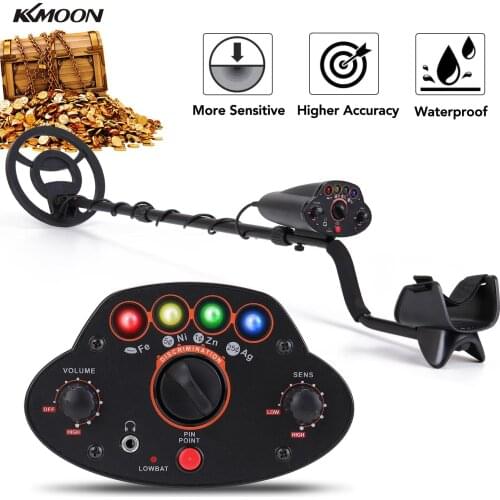 KKMOON Portable Professional Underground Metal Detector High Accurancy Sensitivity Gold Treasure Detector 4 Colors LED Lights