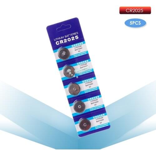 Kpay 5pcs CR2025 Button Batteries CR2025 BR2025 DL2025 Cell Coin Li-lon Battery 3V CR 2025 Watch Electronic Toy Remote Car Key