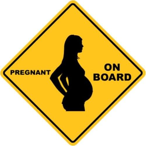 Hot Sell Warning BABY ON BOARD Pregnant Car Sticker Vinyl Sunscreen Car Window Accessories Decorative PVC 10cm*10cm