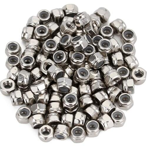 Metal 100PCS M2 Wheel Lock Nut for 1/16 1/18 1/24 RC Car Crawler SCX24 AXI90081 AXI00002 AXI00001 Parts Wheels Accessory