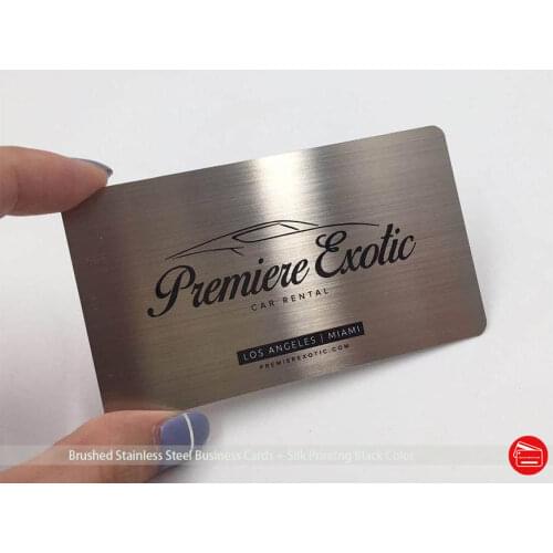 Etched metal business card brushed Metal Card Stainless Steel Membership Card