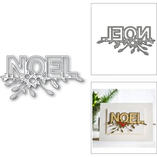 New Christmas Noel Holly Leaf Berry 2020 Metal Cutting Dies for DIY Scrapbooking and Card Making Decor Embossing Craft No Stamps