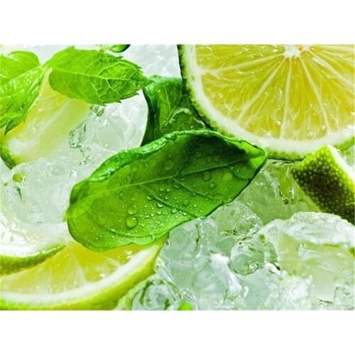 Lemon Fruits DIY Embroidery 11CT Cross Stitch Kits Needlework Craft Set Printed Canvas Cotton Thread Home Decoration Room