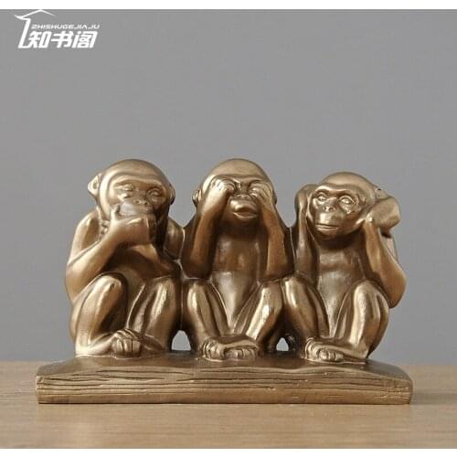 Don't Listen to Say Don't See Orangutans Cabinet Cabinet Decorations Study Desk Bookcase Decoration Room Bedroom Decoration