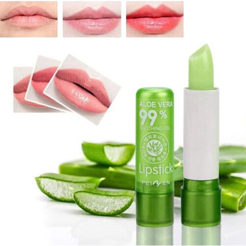2021 New Color Changing Tinted Lip Balm Lipstick Aloe Vera Lipstick Moisturizing Long Lasting Lipsticks Balm Lips Care Daily Use