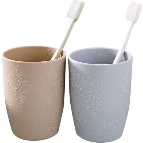 Solid Color Brushing Toothbrush Holder Cup Storage Plastic Creative Cartoon Travel Bathroom Pendant Household Supplies