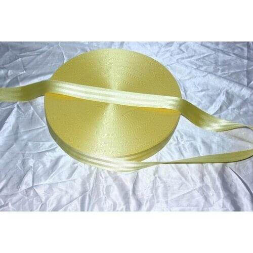 6 meters Roll Seat Belt Webbing Safety Strap yellow Color 4.8cm Wide 5 Bars