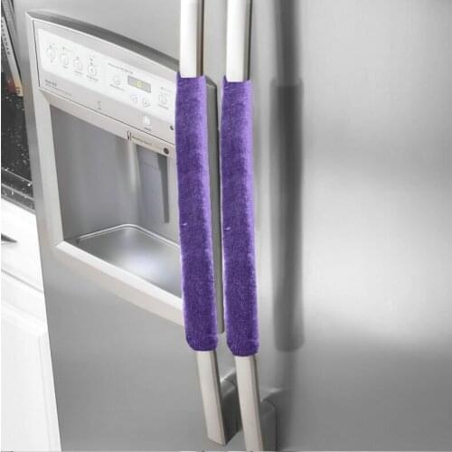 1 Pair Refrigerator Door PullerCovers Fridge Door Handle Decor Antiskid Protector Gloves Kitchen Appliance Wrap Household