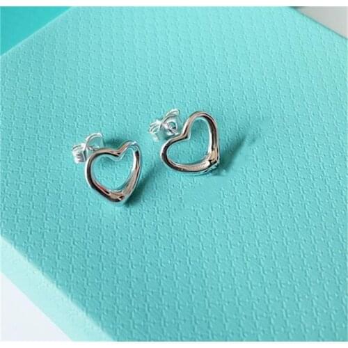 Water Drop Heart-Shaped Earrings Womens High-Quality Romantic Jewelry Gifts For Girlfriends Luxury Brand With The Same Logo