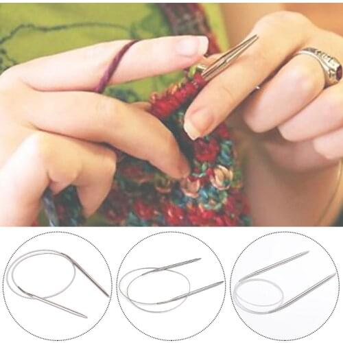 120cm Circular Knitting Needles Stainless Steel Needlework Crochet Hook For Winter Sweater Diy Crafts Weaving