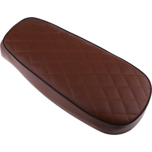 Light Brown Saddle Cafe Racer Rhombus Vintage Seat Cushion for Honda CG125