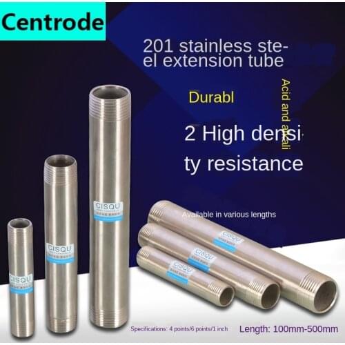 Pipes 201 stainless steel 1/2IN 3/4IN DN15 pipe wire connector extension pipe plus pipe extension outer wire direct water pipe