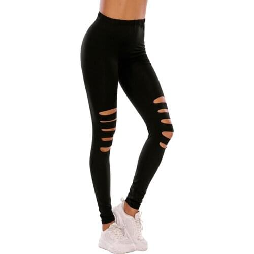 Women Breathable Fitness Leggings Autumn Leopard Print Fashion Ladies Hollow High Waist Sweat Absorbent Slim Leggings