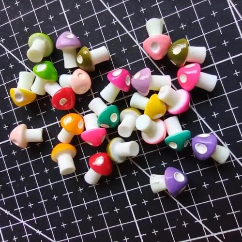 1pcs/lot resin lovely colorful mushroom mix size Cabochons Hair Bow Center Card Frame Making Craft DIY