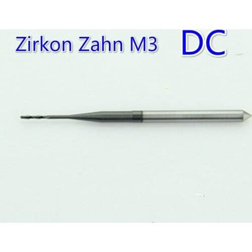 1Pcs DC Coating 3mm Shank Dental CADCAM Milling Burs Dental Zirconia Cutting Cutter for Zirkon Zahn M3 System Milling Machine