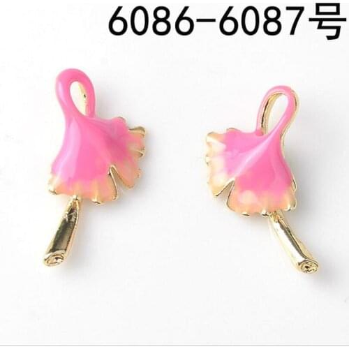 10pcs New Morning Glory Drop Oil Alloy Accessories Pendant diy Jewelry