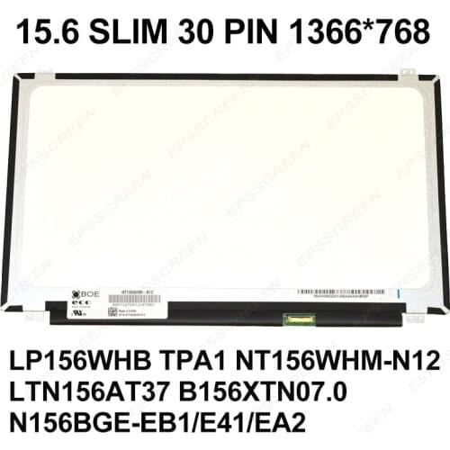15.6 SUPER SLIM DISPLAY LED LCD PANEL FOR ASUS R557L X504L V505L F554L X555S A556U MATRIX EDP 30 PIN LAPTOP HD 1366*768