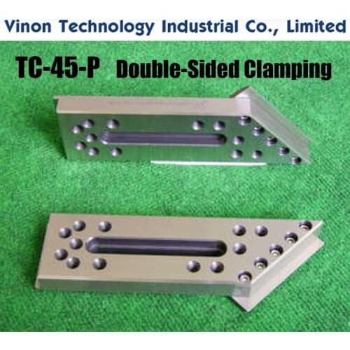 2pcs pack) TC-45P Double-sided Clamping Parts 60x220x20+5mm, Stainless Steel Jig Tools, EDM INNOVATION Tooling for Wire-EDM