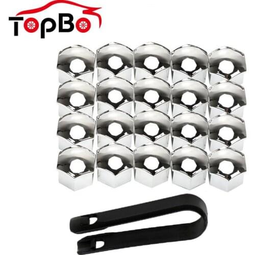 17/19/21mm Car Tyre Nut Bolt Exterior Decor Car Wheel Nut Caps Protection Covers Anti-Rust Auto Hub Screw Cover Dust Proof 20Pcs
