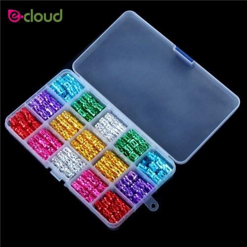 300Pcs Deadlocks Beads Hair Ring Aluminum Hair Cuffs Multi Color Metal Cuffs Hair Braiding Beads Hair Decorations Clips