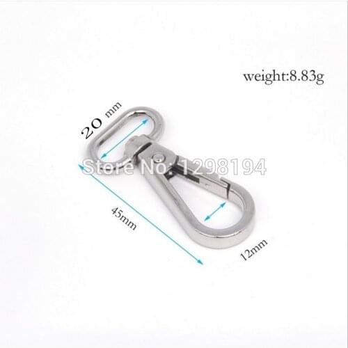 50PCS Silver Lobster Clasps Swivel Trigger Clips Snap Carabiner Hardware Backpack/Handbag/Pet Hook