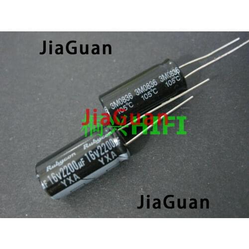 20PCS NEW RUBYCON YXA 16V2200UF 10X20MM 105 degrees 2200UF/16V Aluminum electrolytic capacitors yxa 2200UF 16V