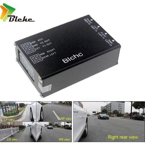 Blchc Car Parking system Switch Combiner Channel Converter Box rear camera for Drive System assist Front Rear Left Right View