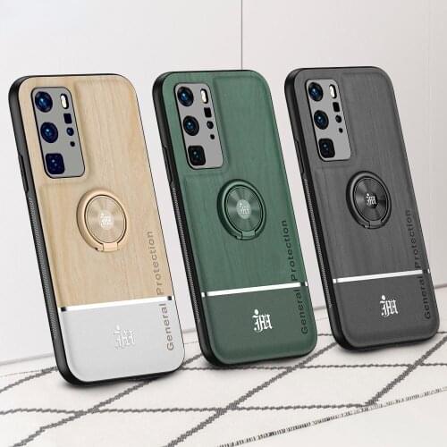 Luxury Magnetic Stand Ring Case For Huawei P20 P30 P40 Lite Mate 20 30 40 Pro Honor Nova 7i Mobile Phone Cover Shell Soft Bumper