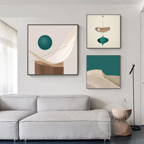 Colorful Geometric Modern Decorative Painting Dining Room Mural Nordic Sofa Wall Painting Abstract Living Room Hanging Painting