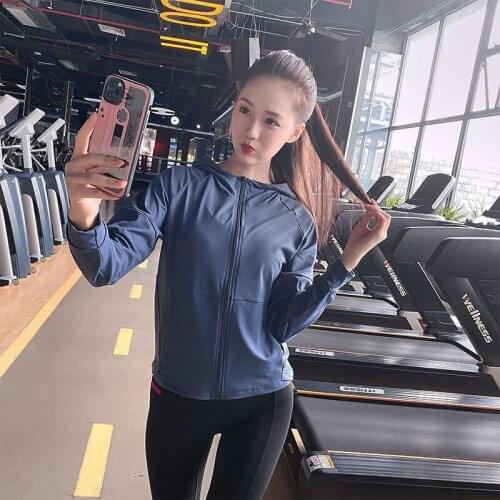 Yoga Crop Top Sports Jacket Womens Hooded Zipper Cardigan Running Long Sleeve Autumn Winter Mujer Camisetas