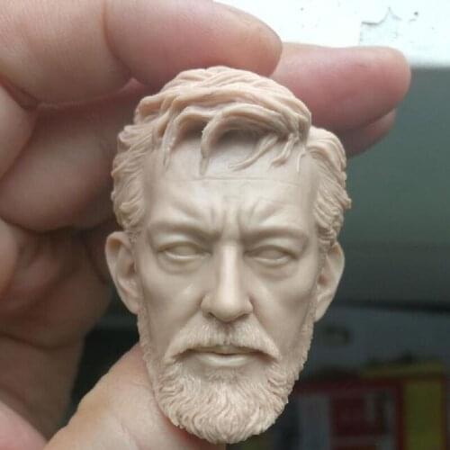 Blank Hot 1/6 Scale Obi Wan Head Sculpt Unpainted Fit 12" Figure