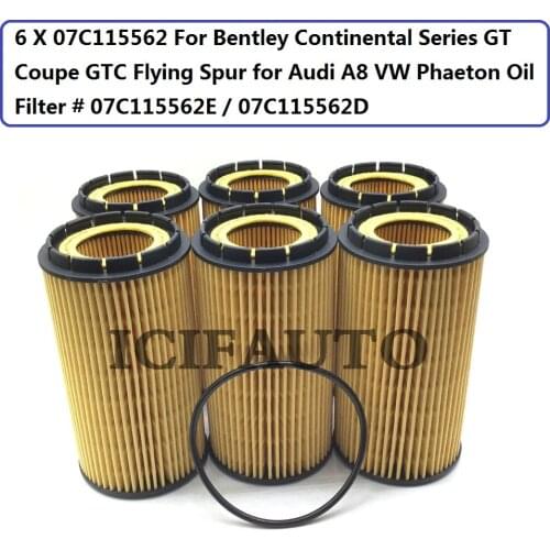 07C115562 For Bentley Continental Series GT Coupe GTC Flying Spur for Audi A8 VW Phaeton Oil Filter OE# 07C115562E / 07C115562D