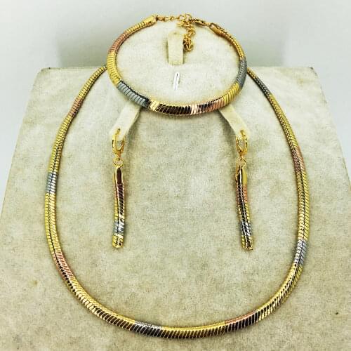 Fashion Wedding Bridal Crystal Rhinestone Jewelry Sets African Beads Dubai Gold Color Statement Jewellery Costume