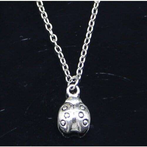New Fashion Necklace 14x9x5mm ladybug bug Pendants Short Long Women Men Colar Gift Jewelry Choker