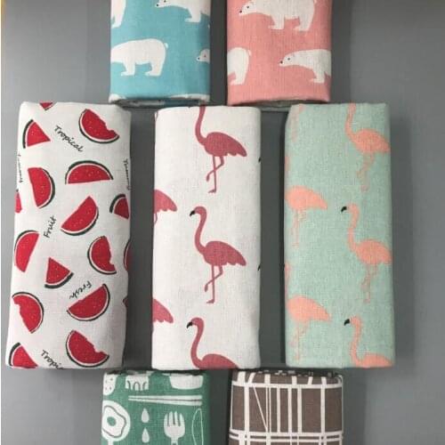 New Arrival Cotton Linen Printed Fabric Woven Sewing Canvas Cloth Linen Cotton Fabric for Textile Cushion Tablecloth Sofacover