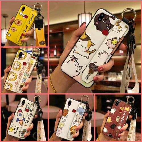 New Soft Phone Case For Samsung Galaxy A10S Cartoon Anti-dust Original Durable Wristband Back Cover