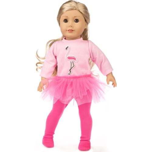 New ostrich pattern set Fit for American Girl Doll Clothes 18-inch Doll , Christmas Girl Gift(only sell clothes)