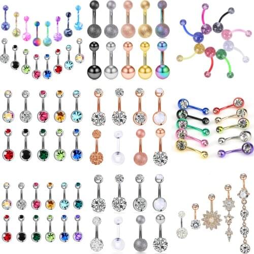 1Set Surgical Steel Belly Piercings Navel Piercing Sexy Piercing Ombligo Ear Piercings Navel Earring Body Jewelry Pircings