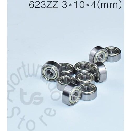 623ZZ 3*10*4 mm 10pieces free shipping ABEC-5 Chrome steel bearings 10pcs metal Sealed Miniature Mini Bearing 623 623Z 623ZZ