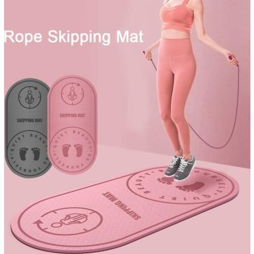 Jump Rope Mat Exercise Cushioning Mute Yoga Mat Sound Insulation And Shock Absorption Pads High Density Anti-noice Workout Mat