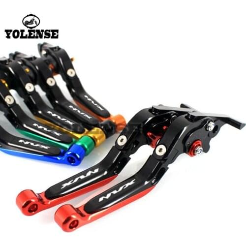 For YAMAHA NVX155 NVX 155 N-VX155 2017 2018 Scooter Motorcycle Accessories Folding Extendable Brake Levers LOGO NVX