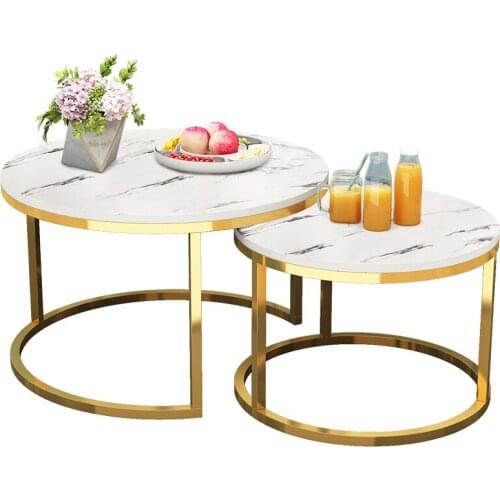 Modern Simple Small Apartment Round Side Bedside Table Home Living Room Balcony Coffee Table Combination