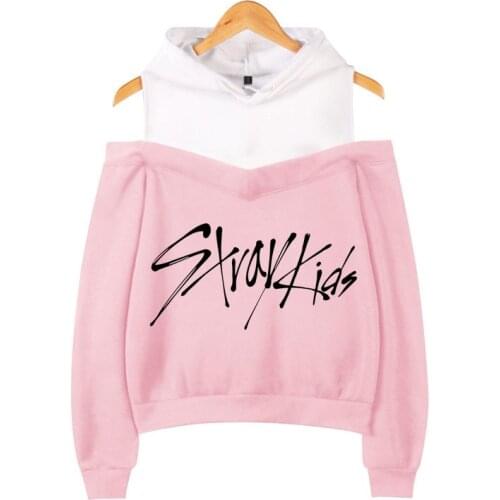 2D Hoodie Kpop Seventeen Twice K-Pop Monsta X Got7 Wanna One Hoodie Autumn Winter Strapless Shoulder Stray Kid Trendy Clothing