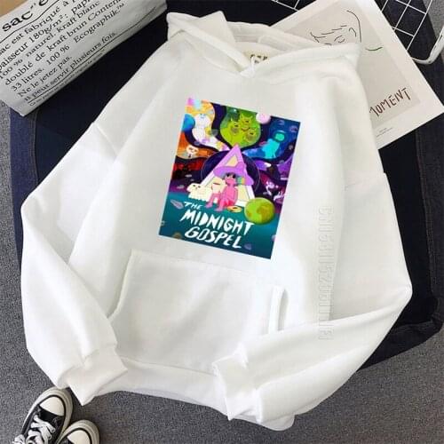 Midnight Gospel Harajuku Hoodies Pullover Men Friends Letters Printing Sport Hoodies White Black Daily Casual Hoodies