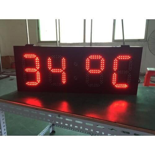 Outdoor P8 800x305mm LED Time Screen 6'' 8'' 10'' 12'' 15'' High Brightness LED lamp led Display For LED Temperature Screen