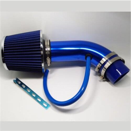 KCSZHXGS 76mm/3inch universal car cold air intake kit filter exhaust pipe aluminum intake pipe 1pc