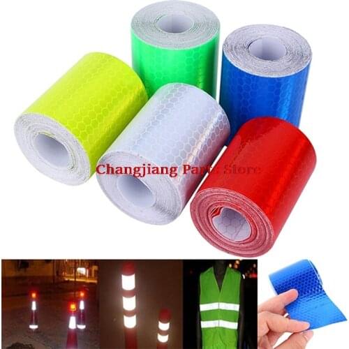 Waterproof Warning Tape Strip Stickers Warning Light Reflector Protective Sticker Reflective Film Car Safety Mark 100cm X 5cm