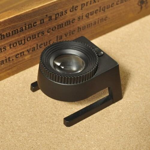 Top Quality ! 20X Metal Cylinder Fabric Magnifier Cloth Density Magnifier with LED Light