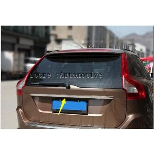Rear Free shipping Stainless steel CAR Tail Door Above Trunk molding Lid Cover trim for Volvo XC60 2009-2014 1pcs