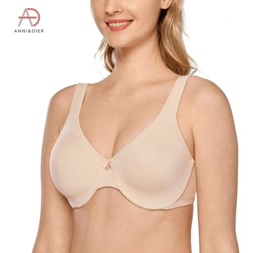 Womens Smooth Full Coverage Underwire Seamless Minimizer Bra Plus Size